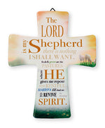 Porcelain Cross – The Lord is My Shepherd