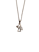 Sterling Silver Angel with Heart Necklace