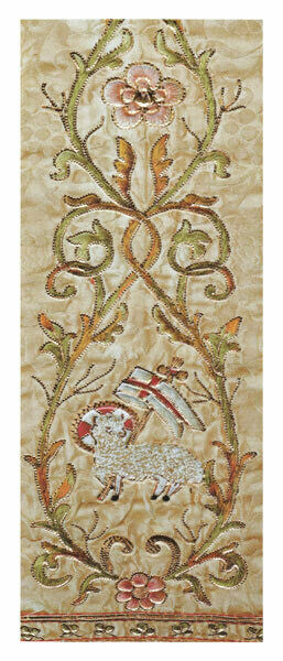 Agnus Dei - Lamb Embroidery - Slim Greeting Card