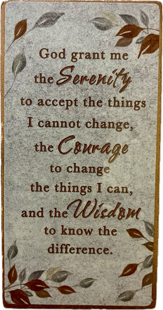 Serenity Prayer Block - 10cm