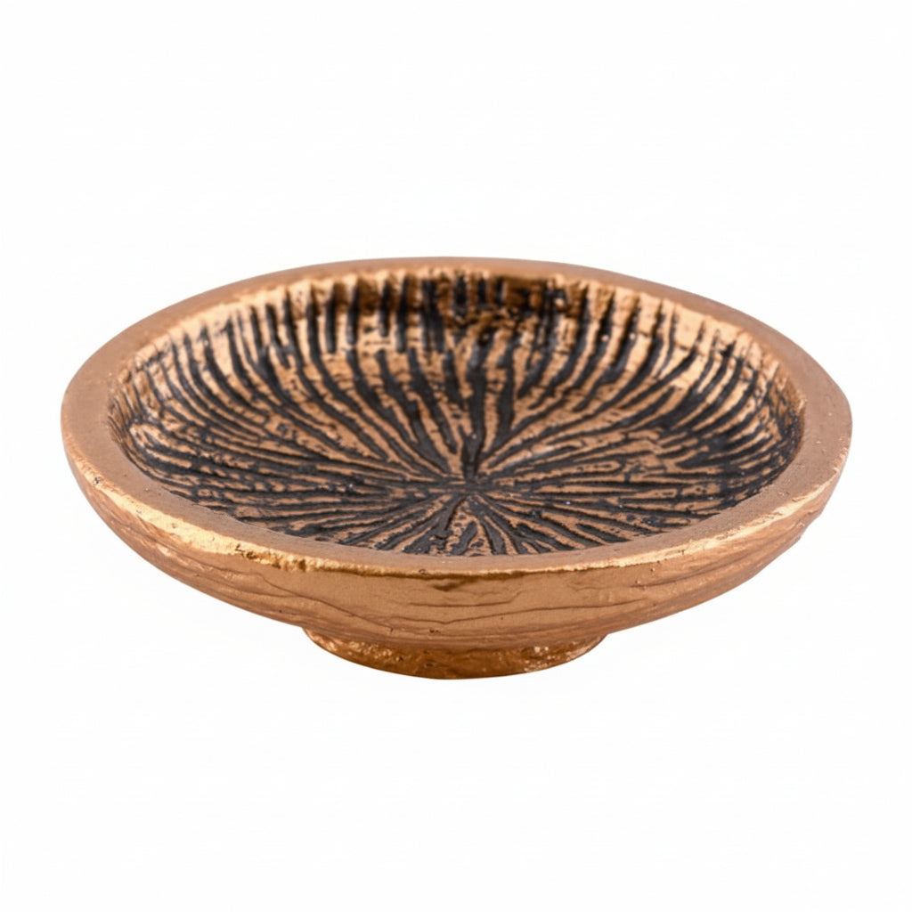 Ceramic bowl with decorative pattern on a white background