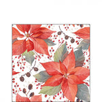 Small Napkins – Poinsettia and Berries