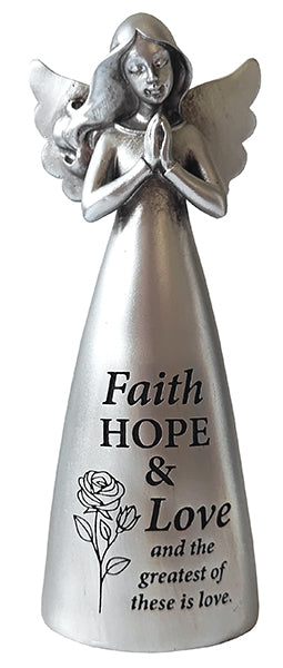 5 inch Message Angel: Faith, Hope, Love: Resin
