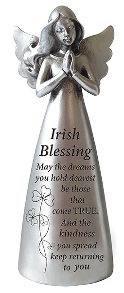 Resin 5 inch Irish Blessing Message Angel