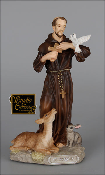 Veronese Saint Francis Resin Statue - 6 inch