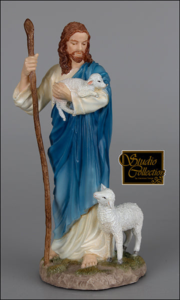 Good Shepherd Veronese Resin Statue - 6 inch