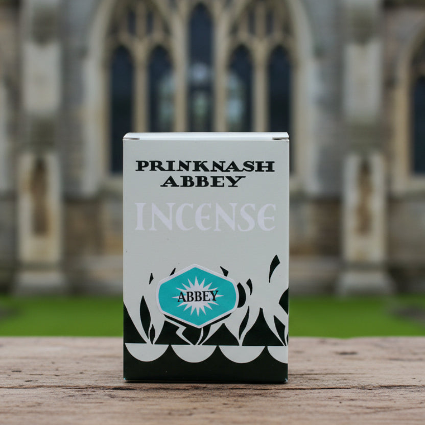 Prinknash Abbey Incense packaging on a white background