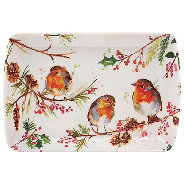 Winter Robin Small Tray
