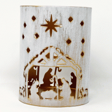 Fair Trade Metal Holy Family / Nativity Candle Holder