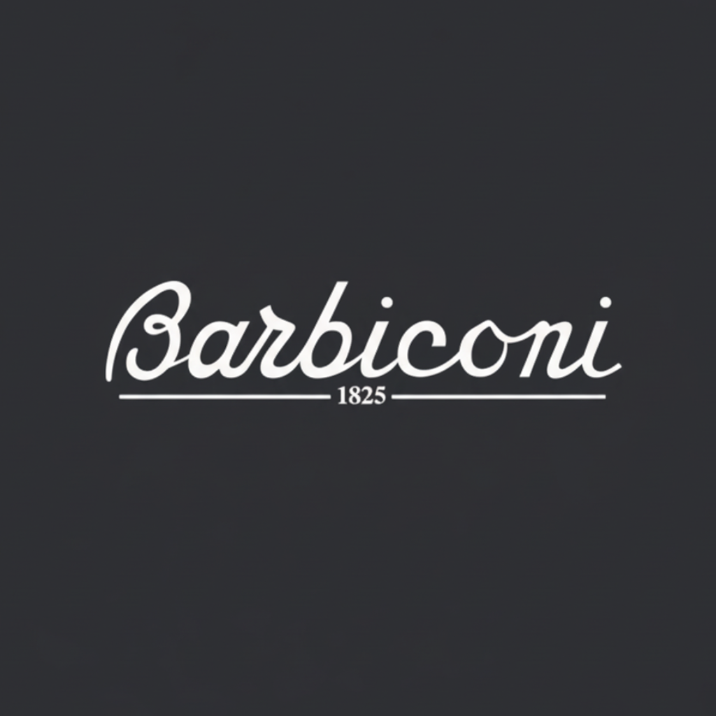 Barbiconi logo with '1825' on a black background