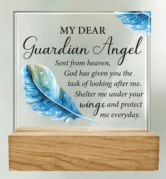 Glass Plaque, Guardian Angel