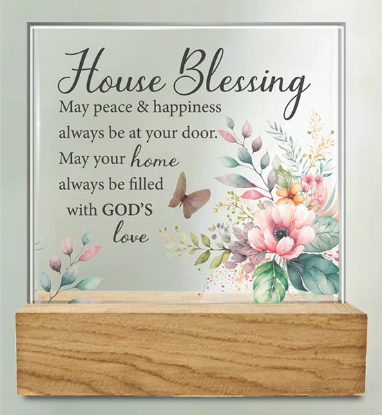 Glass Plaque, House Blessing