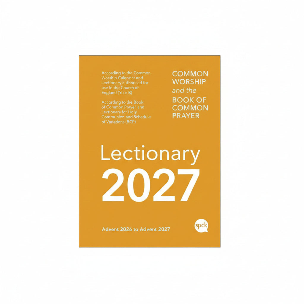 The front cover of the Lectionary 2027 Advent 2026 to Advent 2027, published by SPCK. The cover features a solid mustard yellow background with white text.