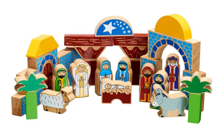 Wooden Nativity Building Blocks Toy-set