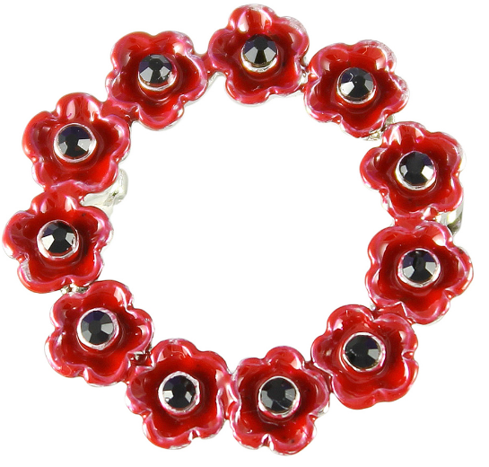 Poppy Wreath Brooch