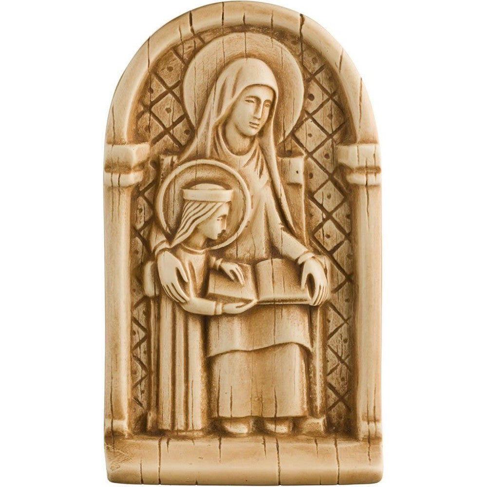 Bas Relief Plaque - St Anne and Mary, the Mother of God