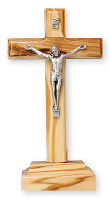 Olive Wood Standing Crucifix | Crosses &amp; Crucifixes | The Shrine Shop