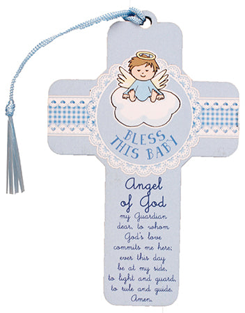 Wood Cross &ndash; Bless this Baby Boy | Childrens &amp; Youth | The Shrine Shop