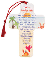 Wood Cross – God's Footprints