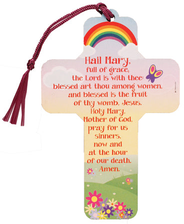 Wood Cross &ndash; Hail Mary | Crosses &amp; Crucifixes | The Shrine Shop
