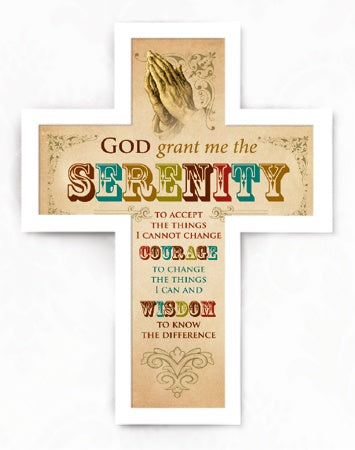 Wooden Message Cross &ndash; Serenity | Crosses &amp; Crucifixes | The Shrine Shop