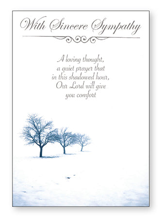 Card &ndash; Sincere Sympathy | Greetings Cards &amp; Stationery | The Shrine Shop