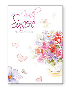 Card &ndash; With Sincere Thanks | Greetings Cards &amp; Stationery | The Shrine Shop