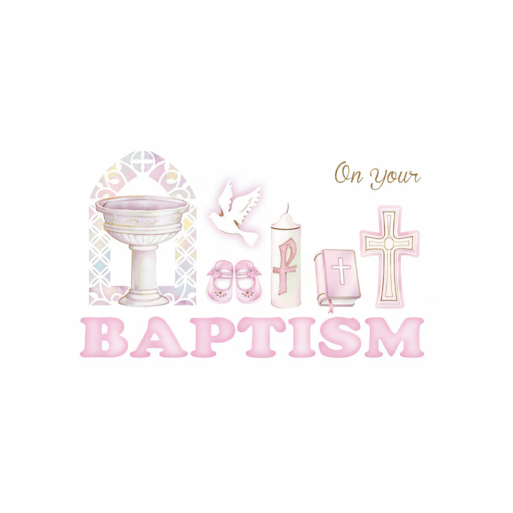 Card &ndash; On Your Baptism Girl | Greetings Cards &amp; Stationery | The Shrine Shop