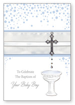 Card &ndash;  To Celebrate the Baptism of your Baby Boy | Greetings Cards &amp; Stationery | The Shrine Shop
