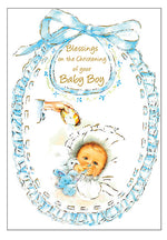 Card &ndash;  Blessings on the Christening of your Baby Boy | Greetings Cards &amp; Stationery | The Shrine Shop