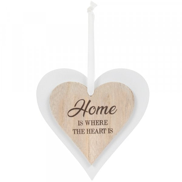 Wooden Heart Plaque – Home