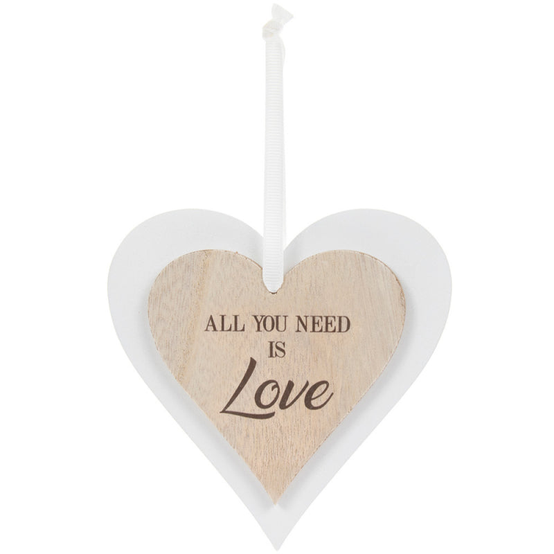 Wooden Heart Plaque – Love