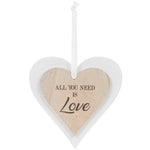 Wooden Heart Plaque – Love