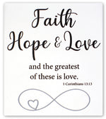 Ceramic Plaque - Faith, Hope & Love