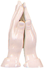Ceramic Praying Hands 3 &quot; | Statues &amp; Icons | The Shrine Shop