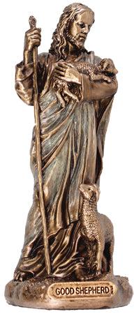 Bronze Effect Statue – Good Shepherd