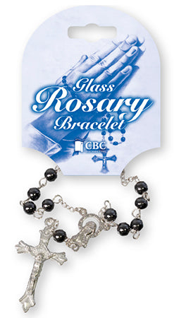 Hematite Rosary Bracelet | Rosaries &amp; Prayer Cards | The Shrine Shop