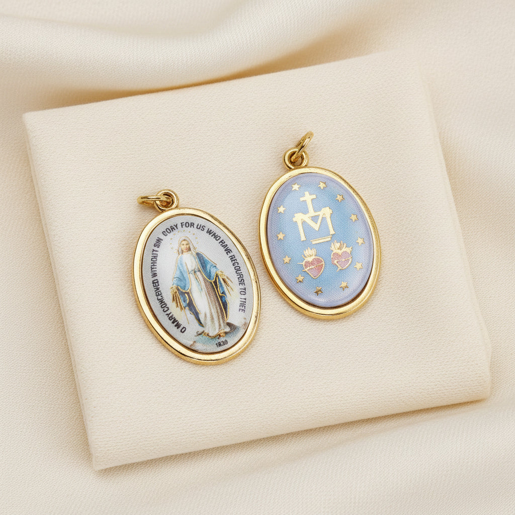 an image of a roman catholic Miraculous Medal 