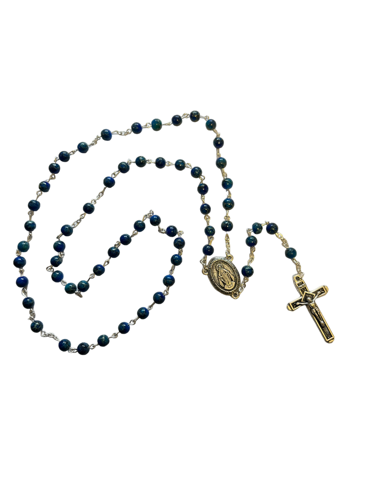 Blue Mottled Rosary