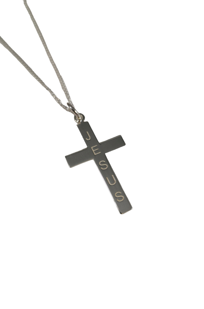 Sterling Silver 'Jesus' Cross