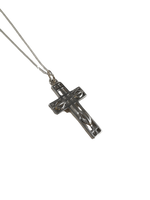 Sterling Silver Mackintosh Style Cross Necklace