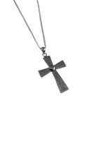 Sterling Silver Serenity Prayer Cross with Heart Necklace