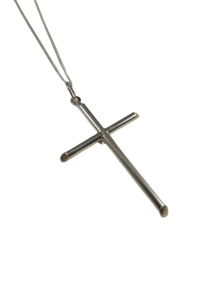 Sterling Silver Large Cross Necklace