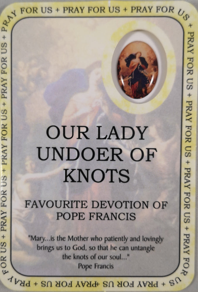 Our Lady Undoer of Knots Prayer Card | Rosaries &amp; Prayer Cards | The Shrine Shop