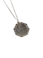 Sterling Silver Octagonal Saint Christopher Necklace