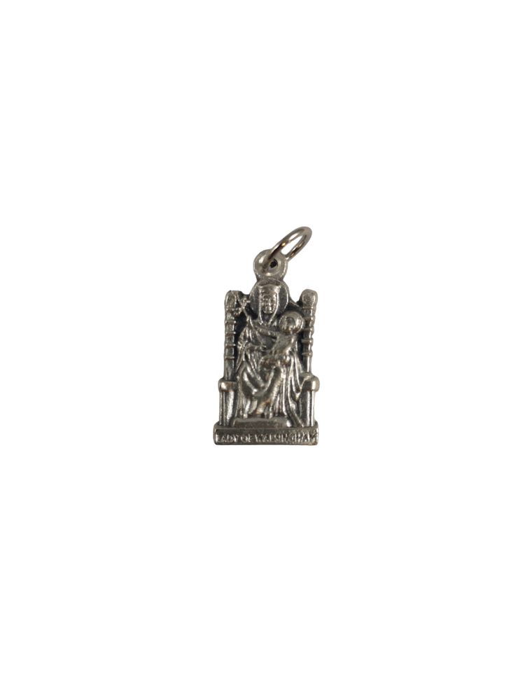Our Lady of Walsingham Statue Oxidised Medal