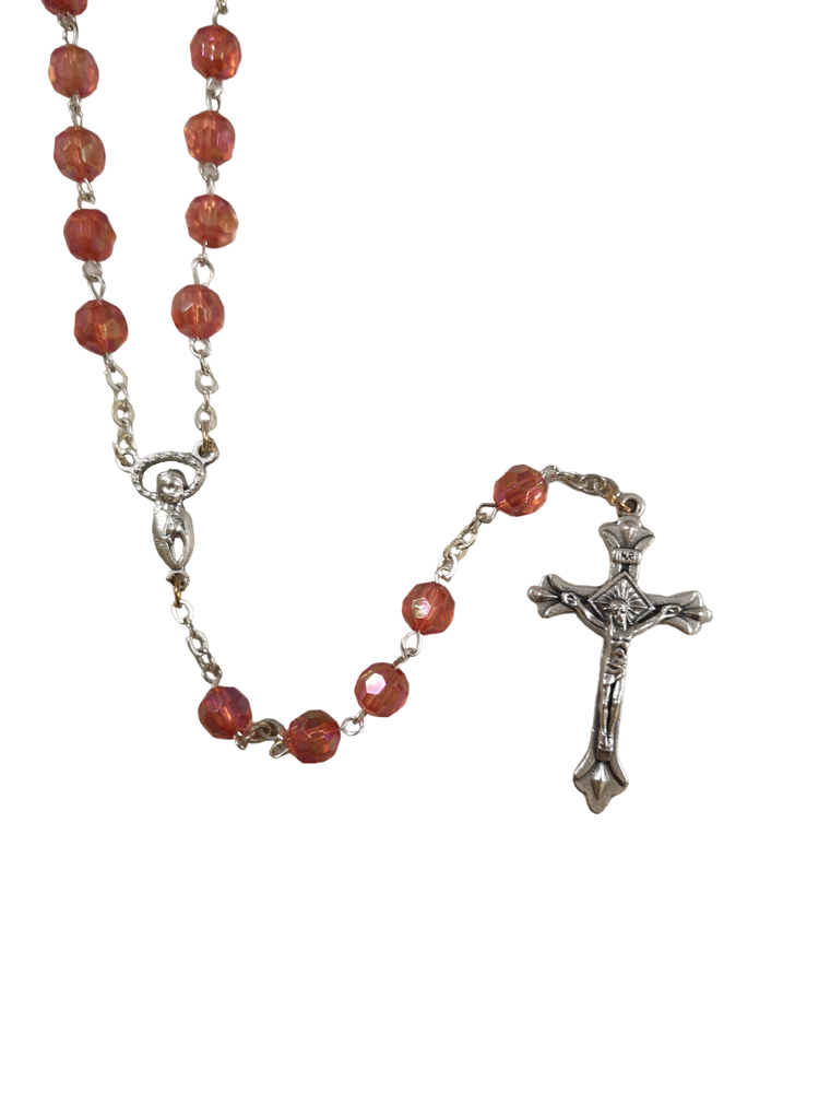 Glass Faceted Rosary