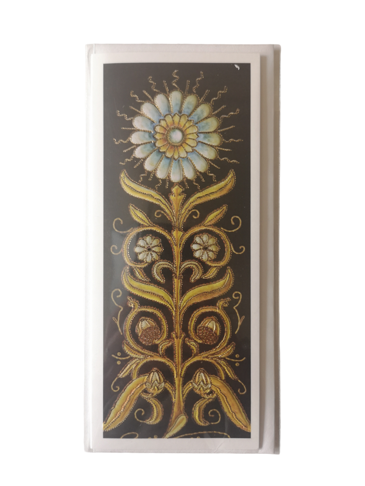 Card – Liverpool Cathedral Orphrey Blue Flower