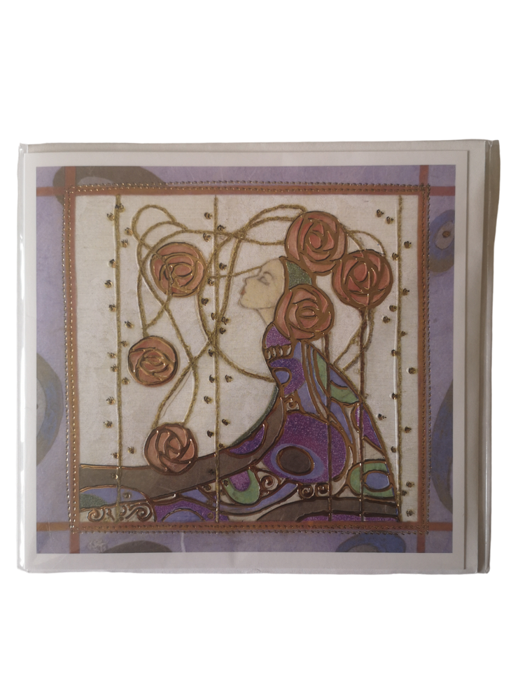 Card – Lady with Roses