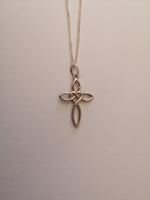 Sterling Silver Heart Celtic Cross Necklace